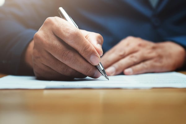 Man writing