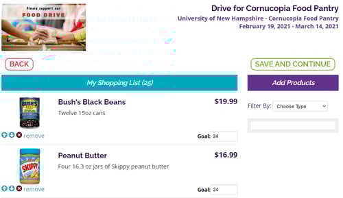 nonprofit resources: shopping list in YouGiveGoods